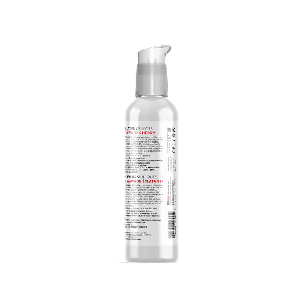 Swiss Navy 4 In 1 Poppin Wild Cherry Flavoured Water Based Lube 4oz