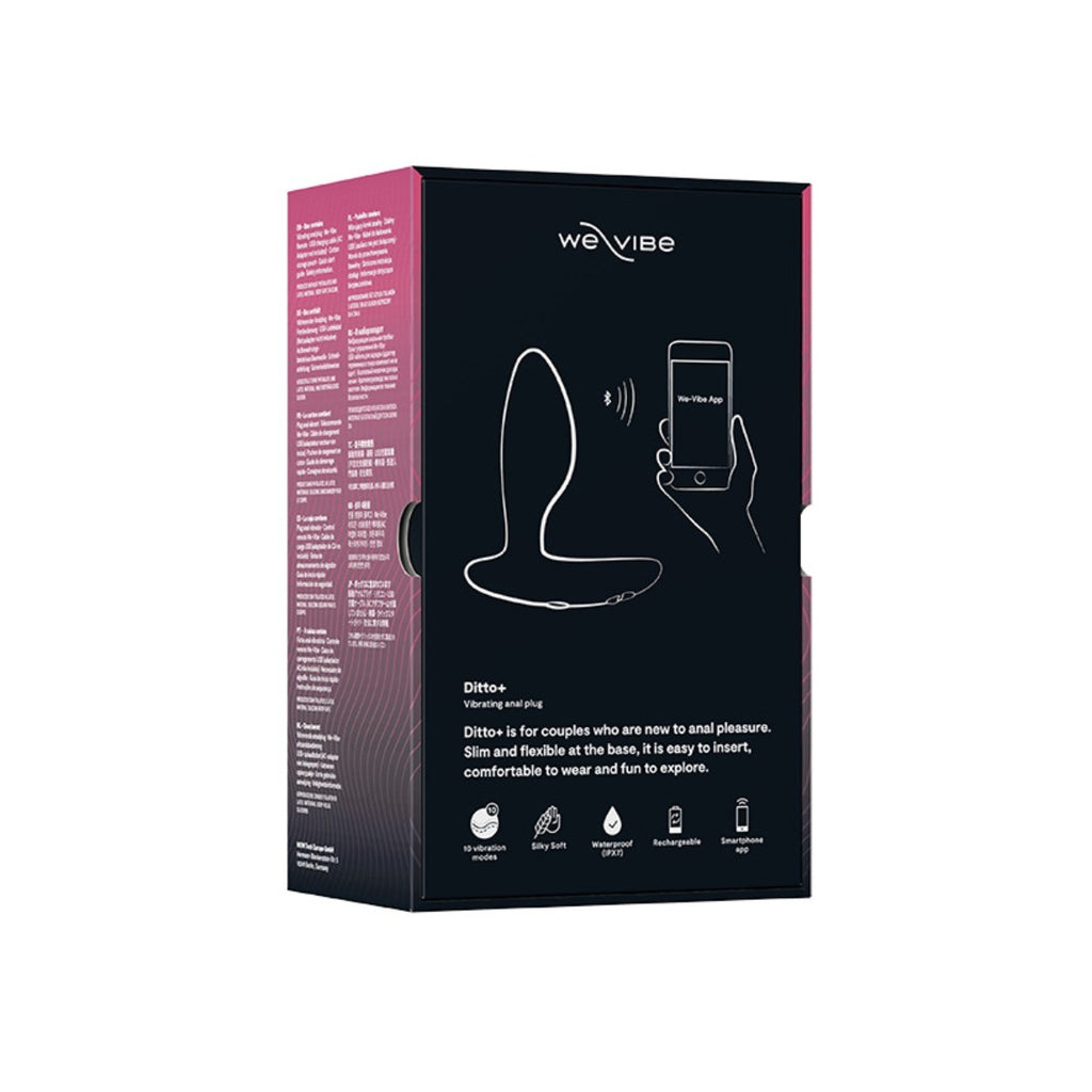 We-Vibe Ditto+ Vibrating Anal Plug Satin Black