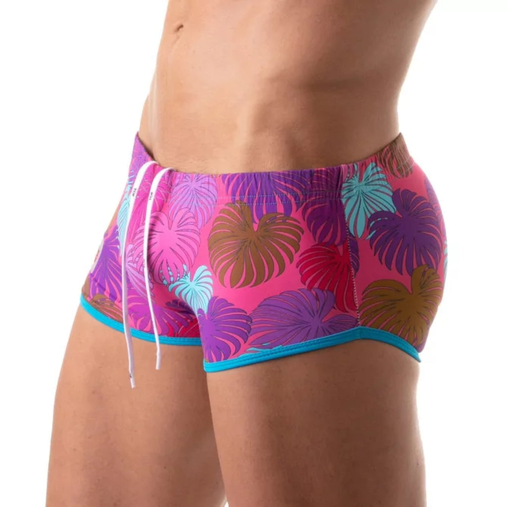 Floral Brazilian Swimsuit Pink - Size : S