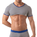 TOF Paris Sailor Crop Top Blue X Large