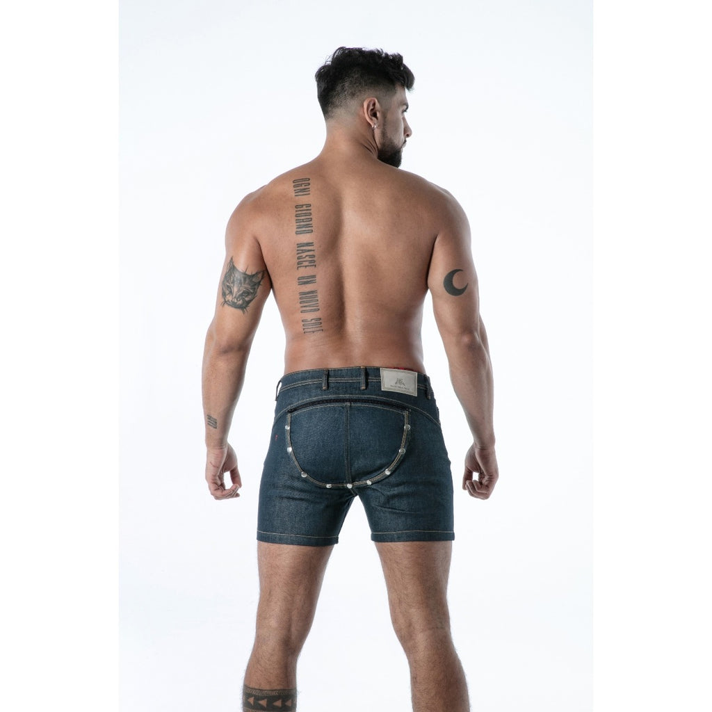 TOF Paris Raw Denim Backless Shorts X Large
