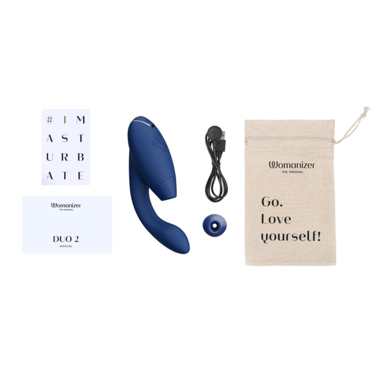 Womanizer Duo 2 Dual Clitoral And G-Spot Vibrator Blueberry