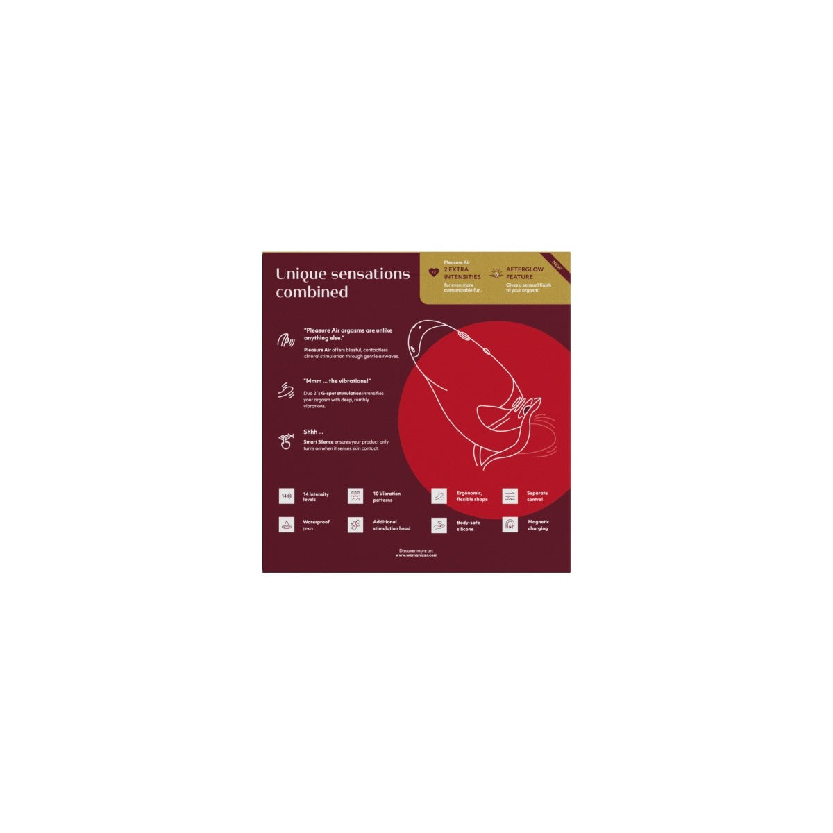Womanizer Duo 2 Dual Clitoral And G-Spot Stimulator Bordeaux