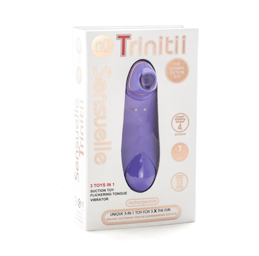 Nu Sensuelle Trinitii 3 in 1 Suction Tonuge Vibe Violet