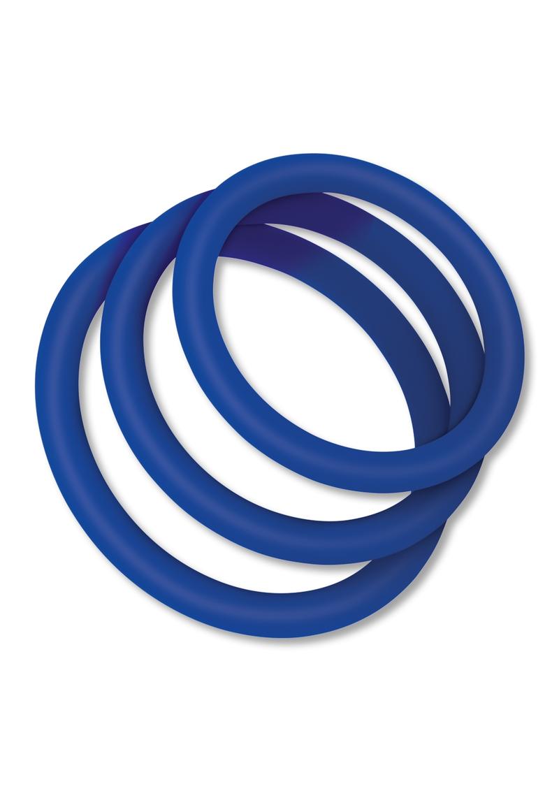 Zolo Classic Stretchy Silicone Cock Ring Blue